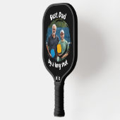 Beste papa fotocadeau | Aangepaste moderne monogra Pickleball Paddle (Links)