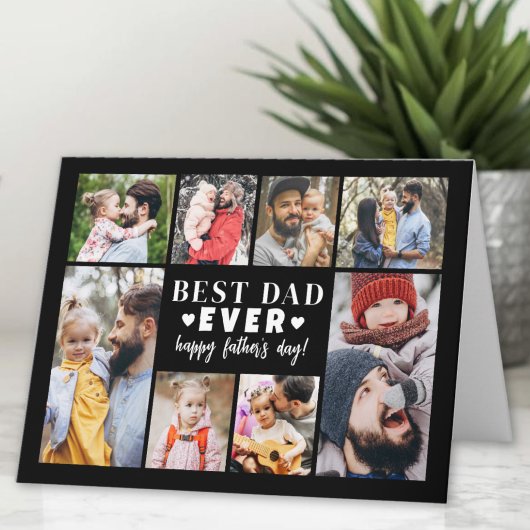 Beste Papa Fotocollage Vaderdag Kaart