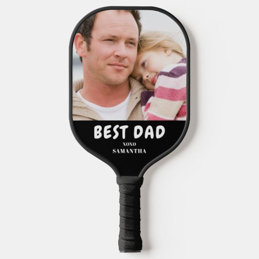 Beste papa fotonaam pickleball paddle (Voorkant)