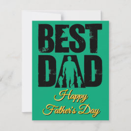 Beste papa, gefeliciteerd met Vaderdag Notitiekaartje