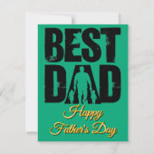 Beste Papa, Gefeliciteerd Vaderdag Notitiekaartje (Achterkant)