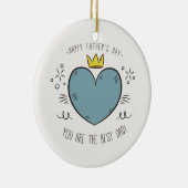 Beste Papa Gelukkige Vaderdag | Kerstbal Keramisch Ornament (Rechts)