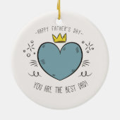 Beste Papa Gelukkige Vaderdag | Kerstbal Keramisch Ornament (Achterkant)