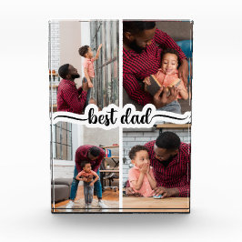 Beste Papa Gepersonaliseerde 4 Fotocollage Fotoblokken