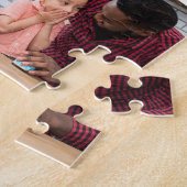 Beste Papa Gepersonaliseerde 4 Fotocollage Legpuzzel (Zijkant)