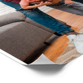 Beste Papa Gepersonaliseerde 4 Fotocollage Poster (Hoek)