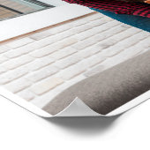 Beste Papa Gepersonaliseerde 4 Fotocollage Poster (Hoek)