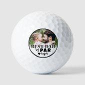 Beste papa gepersonaliseerde foto golfballen (Voorkant)