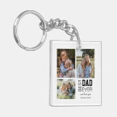 Beste papa gepersonaliseerde foto's sleutelhanger (Voorkant Links)