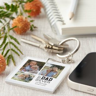 Beste papa gepersonaliseerde foto's sleutelhanger