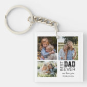 Beste papa gepersonaliseerde foto's sleutelhanger (Voorkant)