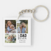 Beste papa gepersonaliseerde foto's sleutelhanger (Achterkant)