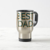 Beste papa gepersonaliseerde reismok reisbeker (Voorkant rechts)
