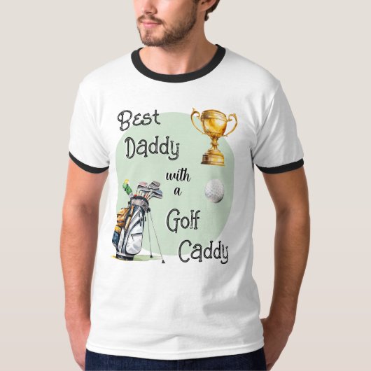 Beste Papa Golf Caddy Golfer Vader Leuke Vaderdag T-shirt (Voorkant)