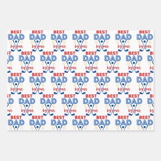 Beste Papa Golf-papierplatte vellen set van 3 (Voorkant 2)