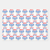 Beste Papa Golf-papierplatte vellen set van 3 (Voorkant)