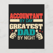 Beste papa grap quote| vaderdag cadeau flyer (Achterkant)