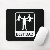 Beste Papa - Grappige Silhouet van Vader die Kinde Muismat (Met muis)