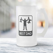 Beste Papa - Grappige Vaderdag Matglas Bierpul