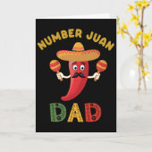 Beste Papa Grappige Vaderdag Mexicaanse Juan Vader Kaart (Gele Bloem)