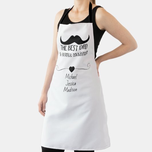 Beste papa grill master Vaderdag Aangepaste naam Schort (Insitu)