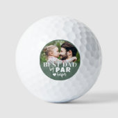 Beste papa groene foto golfballen (Voorkant)