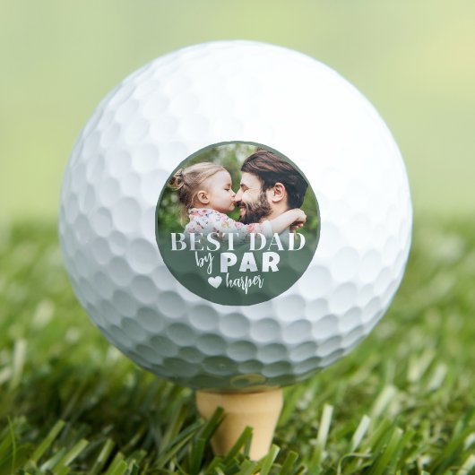 Beste papa groene foto golfballen