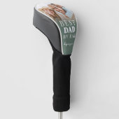 Beste papa groene foto vader golfheadcover (Schuin)