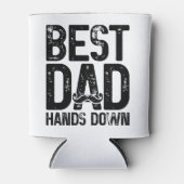 Beste papa handen neer papa grap snor minnaar blikjeskoeler (Voorkant)