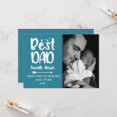 Beste papa handen neer- vader's fotokaart kaart (Voorkant / Achterkant in situ)