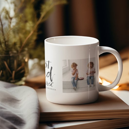 Beste Papa | Handgeschreven Fotocollage van Twee F Koffiemok