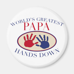 Beste Papa Hands Down Magneet