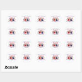 Beste Papa Hands Down Ronde Sticker (Vel)