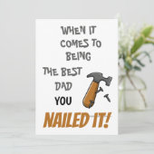 Beste papa heeft het voor elkaar gehamerd gelukkig feestdagenkaart (Staand voorkant)