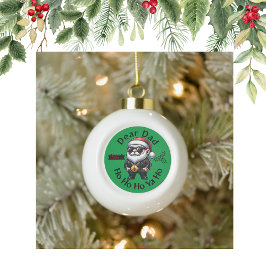 Beste Papa Ho Ho Ho Ya Ho - Gangster Christmas | Keramische Bal Ornament