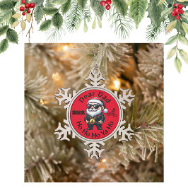 Beste Papa Ho Ho Ho Ya Ho - Gangster Christmas | R Tin Sneeuwvlok Ornament