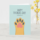 Beste papa-hond Gouden poot kaart (Gele Bloem)