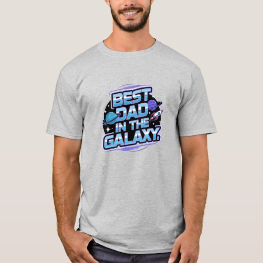 Beste papa in de Galaxy Cool Vaders Day Gift T-shirt (Voorkant)