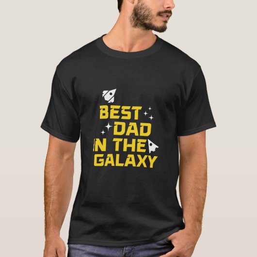 Beste papa in de Galaxy Vaderdag T-shirt (Voorkant)