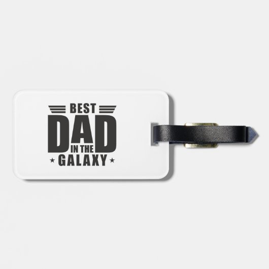 Beste papa in de Melkweg - Vaderdag, Verjaardag Bagagelabel (Achterkant horizontaal)
