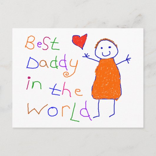 Beste papa in de wereld briefkaart (Voorkant)