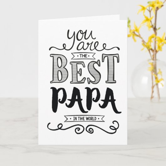 Beste Papa in de wereld Kaart (Gele Bloem)