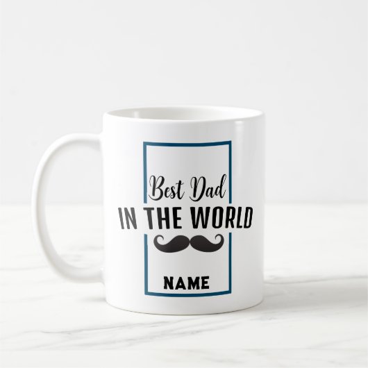 "Beste papa in de wereld" Koffie Mok (Links)