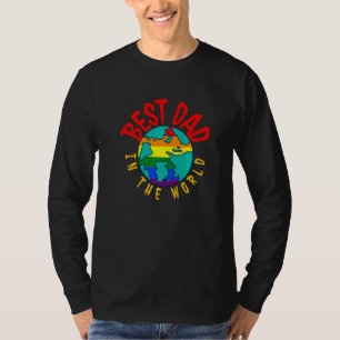 Beste papa in de wereld LGBT Pride Maand Regenboog T-shirt