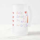 Beste papa in de wereld matglas bierpul (Voorkant rechts)