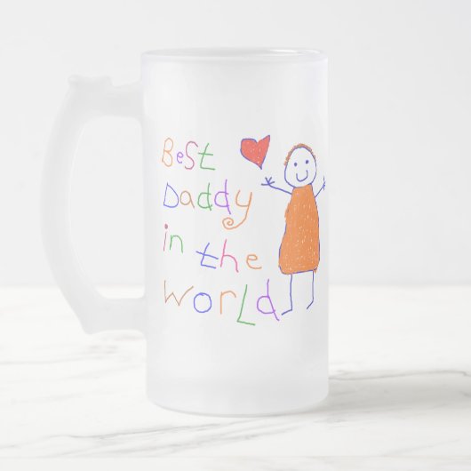 Beste papa in de wereld matglas bierpul (Links)