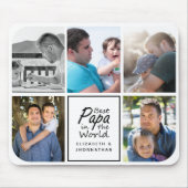 Beste Papa in de Wereld Modern Eenvoudige Fotocoll Muismat (Voorkant)