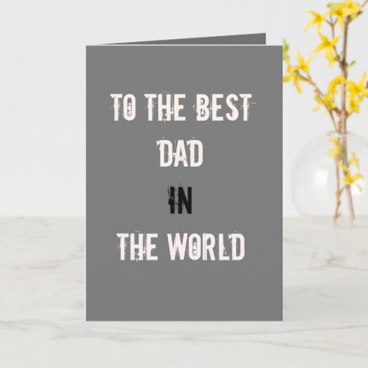 Beste papa in de wereld Teksten Vaderdag Kaart (Gele Bloem)