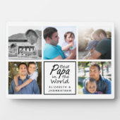 Beste Papa in de Wereld Vaderdag Fotocollage Fotoplaat (voorkant)