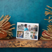 Beste Papa in de Wereld Vaderdag Fotocollage Fotoplaat (Zijkant)